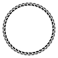 vintage circle frame png file