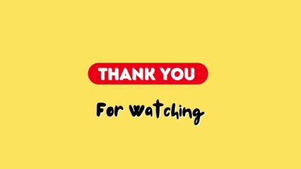 thank you for watching video for youtube outro