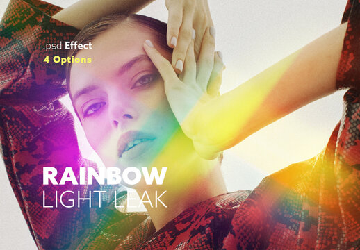 Rainbow Light Leak Effect