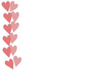 Love valentine's background with pink hearts. Greeting card