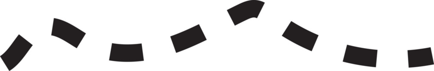 dotted curved line