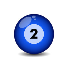 Billiard two ball icon vector shiny design templates