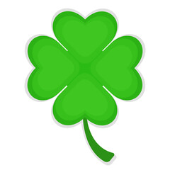 Fototapeta premium Quatrefoil icon. St patrick's day symbol
