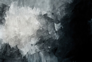Background made of textured abstract gray oil paint. Generative AI