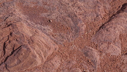 Rock and red terrain, in the national geological Timna park, Israel