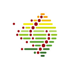 Initial S logo vector design, abstract technology