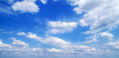 White clouds in blue sky