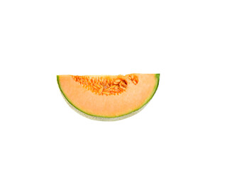 cantaloupe melon slices on  transparent  png