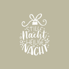 Lovely hand written Christmas design in German language, saying 