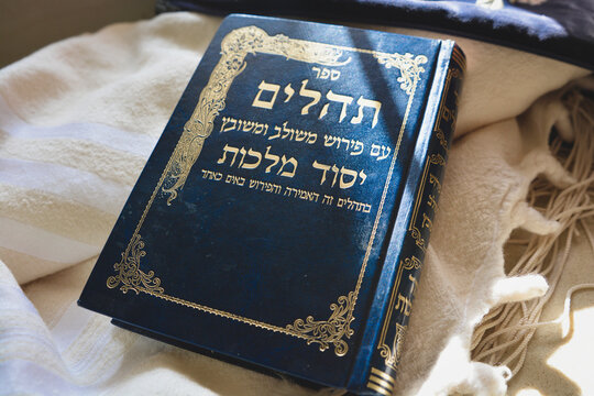 Psalms in Hebrew jewish pslam used for pray Translate for the gold latter "The book of Psalms with an integrated interpretation of the foundation of the kingdom"