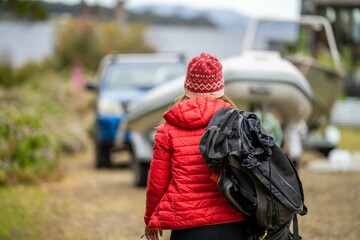 model girl hiking in australia