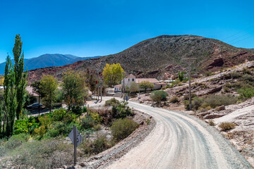 road in the Andes mountains in the nature of South America