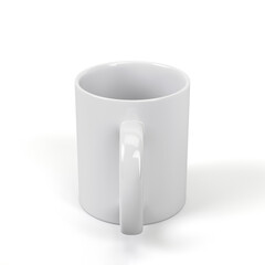 White mug on a white background