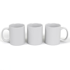 White mug on a white background