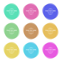 Set of vector colorful banners. Abstract vector shapes for design. Banners with sample text.