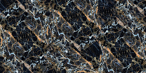 Fototapeta na wymiar Black Marquina Texture Marble Slabs HD