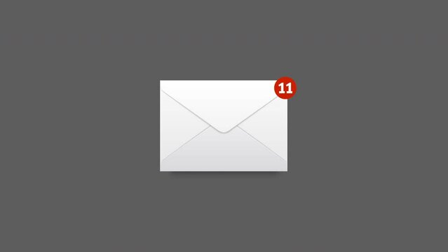 New E-mail Notification on screen Emails to the mailbox. inbox and spam emails, concept of receiving mail, online scam, phishing and malware. Clicks Email Message