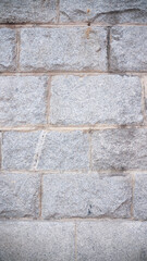 Muro de bloques de piedra gris