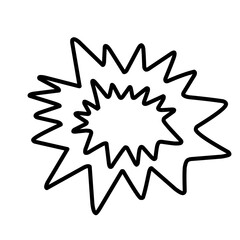 Doodle Explosion Comic Vector