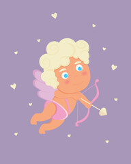 cupid with bow and arrow