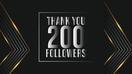 user Thank you celebrate of 200 subscribers and followers. two hundred followers. Thank you design Greeting card template for social networks followers, subscribers, like. 200 followers
