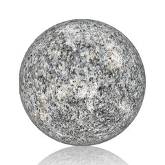 A round stone ball with reflection background.