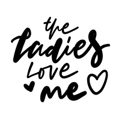 Valentine kids hand lettering illustration