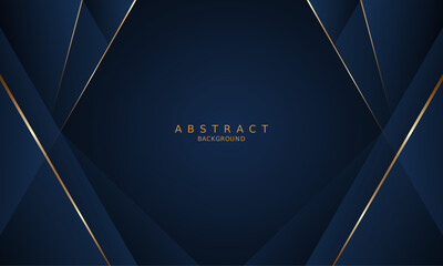 dark blue luxury premium background and gold line.