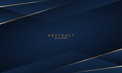 dark blue luxury premium background and gold line.