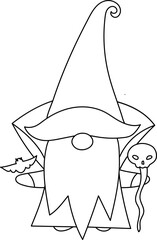 Gnome Outline Halloween 