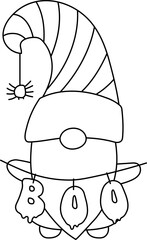 Gnome Outline Halloween 