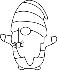 Gnome Outline Halloween 