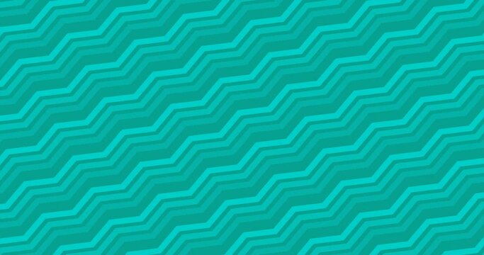 Green gradation zig zag pattern abstract background animation