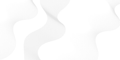 Abstract white paper wave background and abstract gradiant and white wave curve lines banner background design. Vector illustration. Modern template abstract design flowing particles wave.