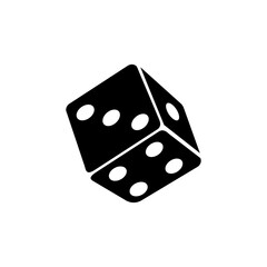 Dice icon vector set. Casino illustration sign collection. Excitement symbol. Passion logo.