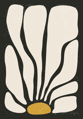 Matisse inspired contemporary collage botanical minimalist wall art poster