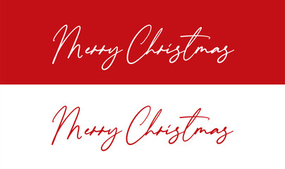 Merry Christmas script hand lettering on white and red backgrounds, Merry Christmas text styles, Merry Christmas 2023 calligraphy