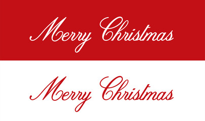 Merry Christmas script hand lettering on white and red backgrounds, Merry Christmas text styles, Merry Christmas 2023 calligraphy