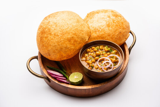 Chole bhature is a North Indian food dish. A combination of chana masala and bhatura or puri