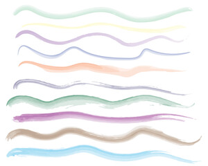 watercolor stroke curved line