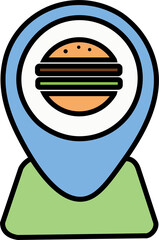 Set of map pin location icons. Modern map markers .Vector illustration