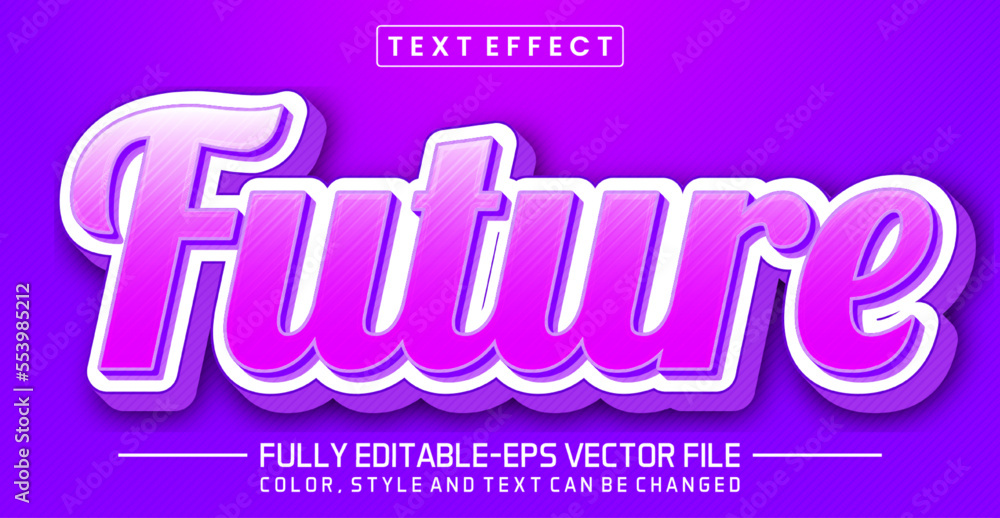 Poster editable future text effect - future text style theme.