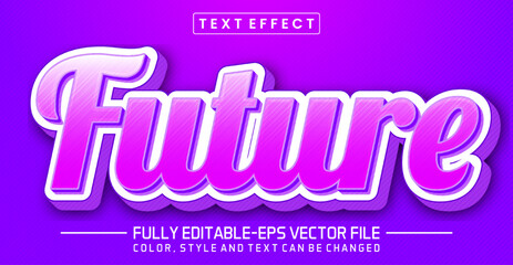 Fototapeta premium Editable Future text effect - Future text style theme.