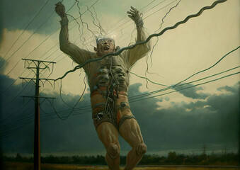Man in uniform was electrocuted. Electrician what did wrong.