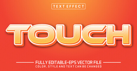 Editable Touch text effect - Touch text style theme.