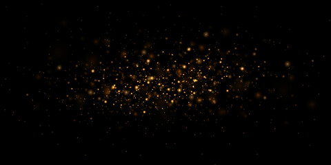 Golden abstract background with bokeh defocused lights