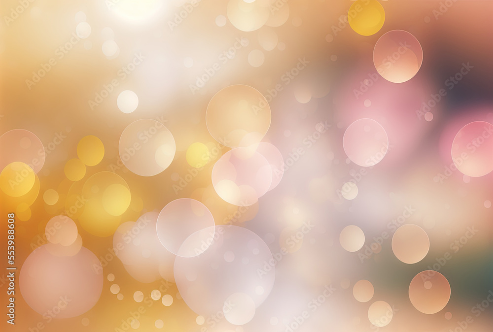 Aufkleber abstract bokeh backdrop texture with dazzling circular soft color lights and fresh vibrant spring an