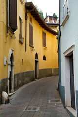Fototapeta na wymiar Old street at Toscolano Maderno, on Garda lake