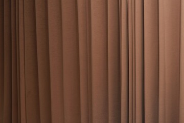 photo of brown workroom curtains. concept photo of furniture needs.