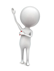 3d man bathing concept